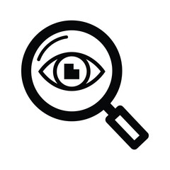 Magnifying glass with eye icon