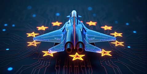 European fighter jet symbolizing rearmament of europe countries and air defense