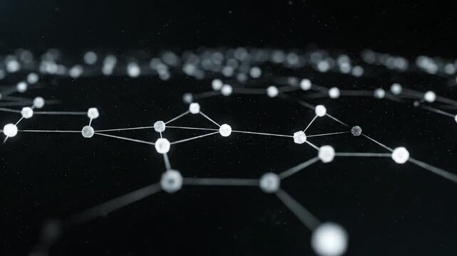 Network Structure with Connected Nodes and Lines.
