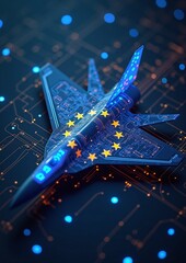 European fighter jet symbolizing rearmament of europe countries and air defense