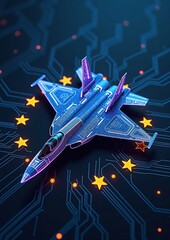 European fighter jet symbolizing rearmament of europe countries and air defense