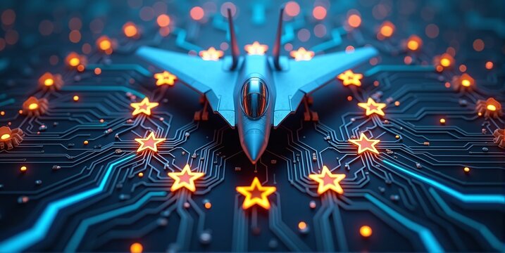 European fighter jet symbolizing rearmament of europe countries and air defense