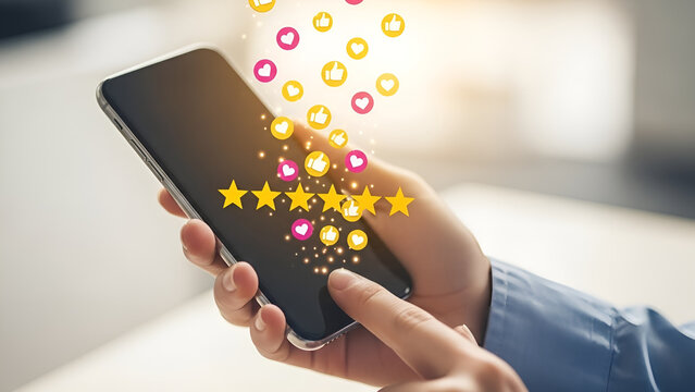 Customer satisfaction and feedback through mobile phone applications for rating and reviews