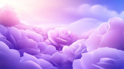 Purple roses close up background