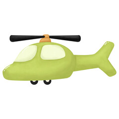Green toy Helicopter illustration