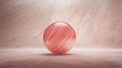 Reddish pink sphere design object