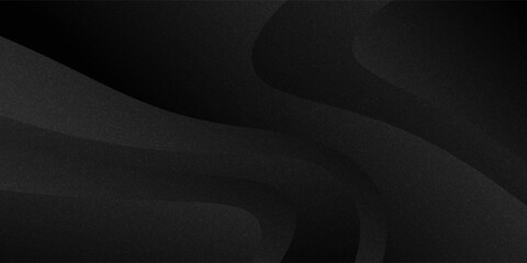 Dark black background abstract 3D geometric with wave effect decoration. Vector illustration.eps 10.