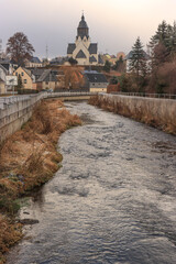 An der Zschopau im erzgebirgischen Wiesa