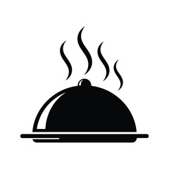 Steaming hot food under cloche