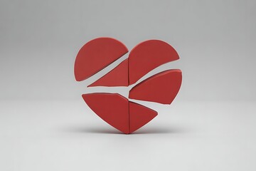 Off-center heart shape with clear asymmetry