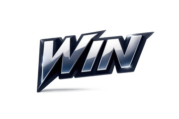 Obraz premium Chrome WIN Logo on a transparent background - Victory and Achievement