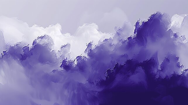 Abstract purple and white cloud formation with dramatic lighting and painterly texture