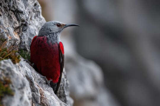 Rotskruiper: Europa's Alpine Cliff Bird, Tichodroma muraria in Stunning Natural Habitat