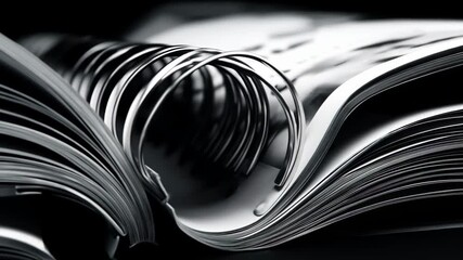 Medium shot of spiral bound event booklets open on a creative workspace emphasizing flexibility and ease of use for interactive multipage documents.