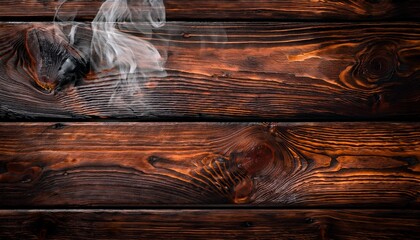 Charred Wood Surface Featuring Bbq And Smoky Elements
