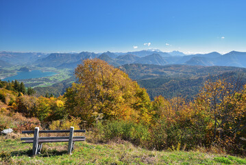 Blick vom Zw&ouml;lferhorn auf den Wolfgangsee