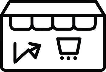 shopping cart icon vector