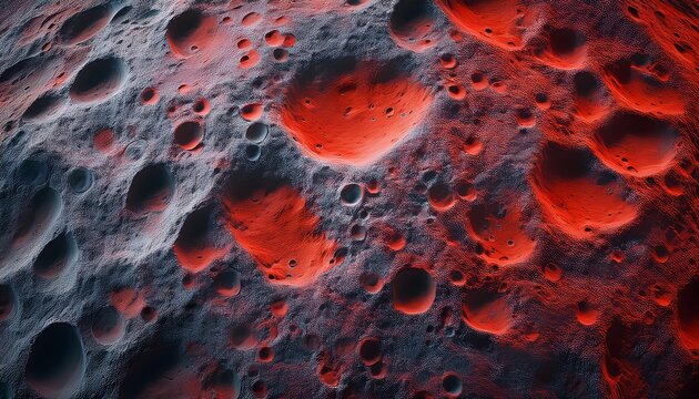 Sfondo Pietra Superficie Dura Background Roccia Con Avvallamenti Foto Dall Alto Terreno Non Regolare Colore Rosso E Grigio Superficie Lunare