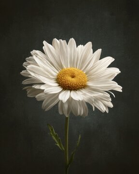 Charming Daisey Postcard: A Whimsical Floral Design Featuring Delicate White Blooms