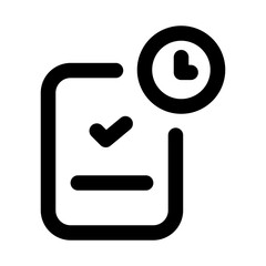 File Done Modern Line Icon. Professional minimal vector symbol representing completed documents task completion and verified files.