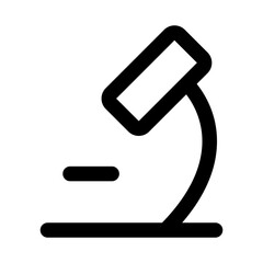 Microscope Modern Line Icon. Professional minimal vector symbol representing scientific research biology laboratory and analysis.