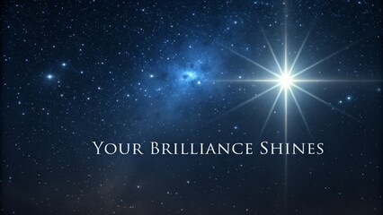 Obraz premium Your Brilliance Shines Through Starry Cosmos
