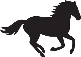 Stylized Ocean Wave Silhouette with Curling Crest and Fluid Motion in Minimalist Black Vector Design with clean white background