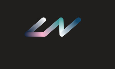 Abstract Gradient Line. Modern Flow Shape, Minimal Zig Line, Gradient Curve Icon, Fluid Line Form