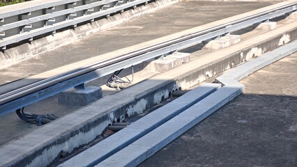 The rail of skytrain. Transportation concept.