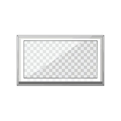 A rectangular frame, transparent inside with a grayscale checkered pattern