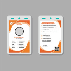 Clean Employee Badge Card Template for Office Use
