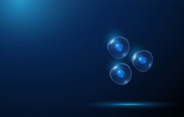 Stem cell cluster. Regenerative medicine, cell therapy, tissue engineering, personalized medicine, biomedical research, cell differentiation, transplantation, medical innovation concept.