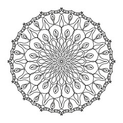 Round lace doily ornament with a floral mandala pattern in a vintage decorative style