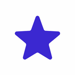 Obraz premium Flat Star Icon Solid Shape Favorite Vector Illustration