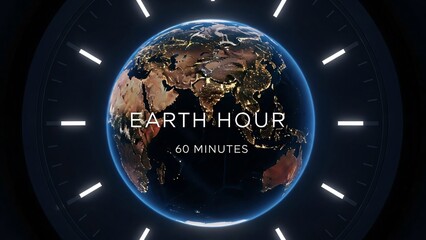Earth hour illustration