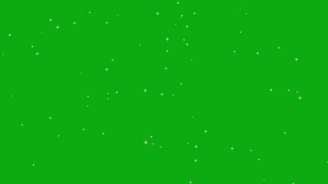 Shimmering night sky stars animation seamless loop on transparent background. twinkling stars particles, minimalist starry night sky animation.