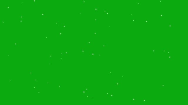 Shimmering night sky stars animation seamless loop on transparent background. twinkling stars particles, minimalist starry night sky animation.