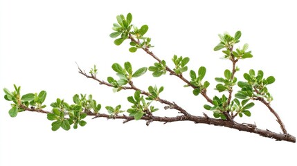 Obraz premium Branch with green leaves