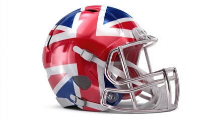 British Flag American Football Helmet
