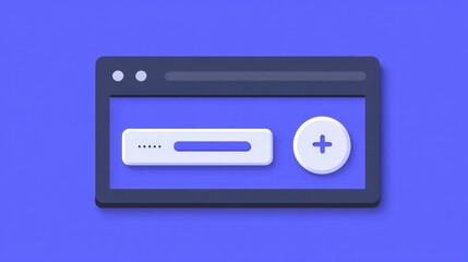 Fototapeta premium Browser window with Add button