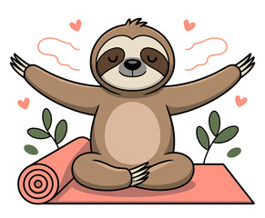 Yoga Sloth Poses Png