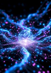 Fototapeta premium Neural Network Energy Sphere