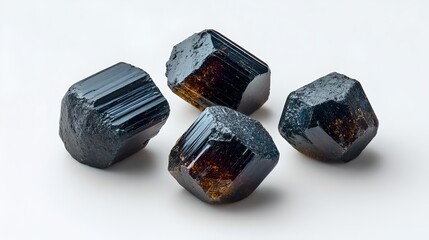 Elegant natural onyx gemstone collection featuring polished black crystals suitable for jewelry, decorative items, and luxury collectibles