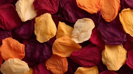 Vibrant and colorful flower petals with soft textures, natural beauty, artistic design, floral patterns, and decorative elements for elegant visual appeal