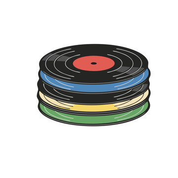 old vinyl records
