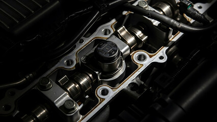 Fototapeta premium Close up of Industrial Machinery Parts