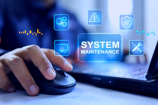 System maintenance concept with engineer updating software or systems to fix bugs improve performance and adapt to changes in hardware or user needs - Powered by Adobe