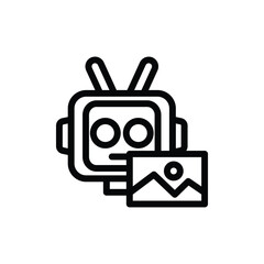 ai generated image outline icon vector design good for web or mobile app