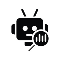 trading bot solid icon vector design good for web or mobile app