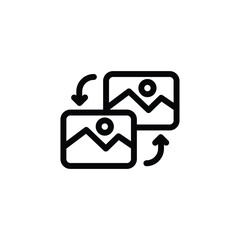 image recognition outline icon vector design good for web or mobile app